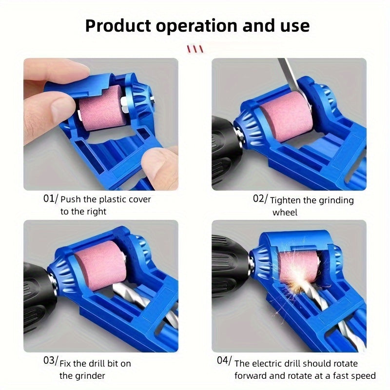 Diamond Drill Bit Sharpener, Twist Drill Polishing Tool with Fixed Angle