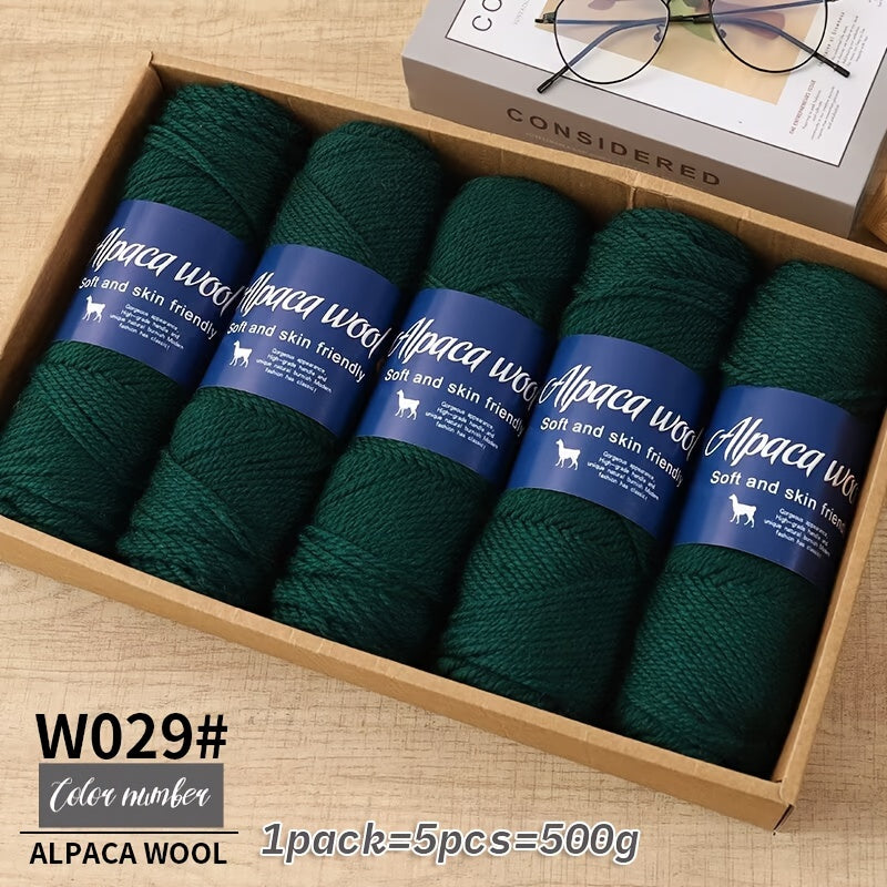 Multicolor Alpaca Wool Yarn Bundle 95 Percent Alpaca 5 Percent Polyester 100g Balls for Knitting Crocheting Winter Crafts