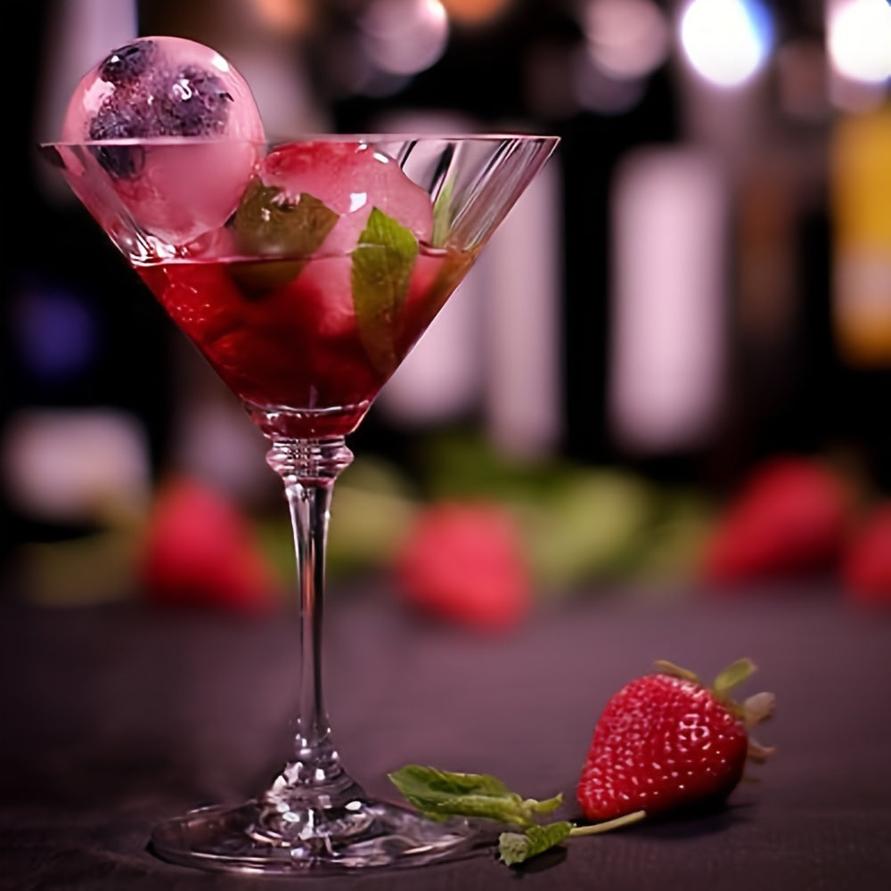 Large Square and Sphere Ice Cube Trays Set for Whisky and Cocktails Black