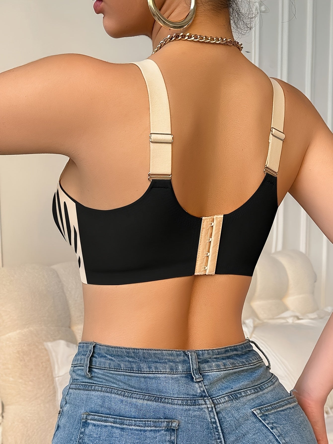 Women's Plus Size Seamless Sports Bras Backless V-Neck 3 Pack