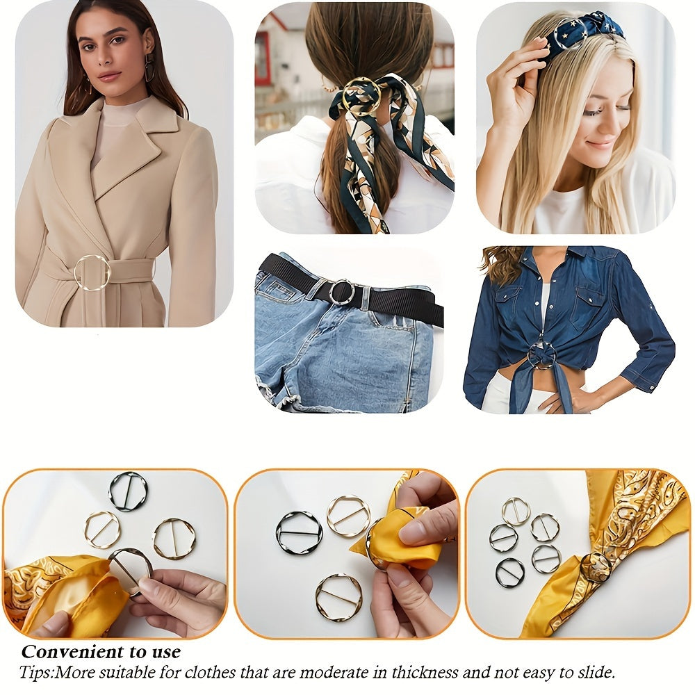 Набор из 11 жемчужных круглых зажимов для шарфов для футболок и блузок, модные аксессуары из сплава