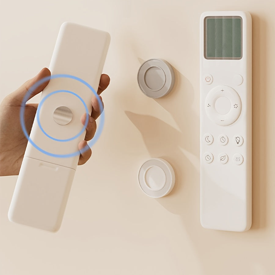 Ganchos magnéticos para pared para almacenamiento de control remoto, adhesivos, sin taladro, instalación fácil