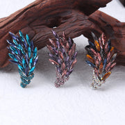 Women's Crystal Wheat Flower Brooch Rhinestone Lapel Pin for Jackets and Blazers