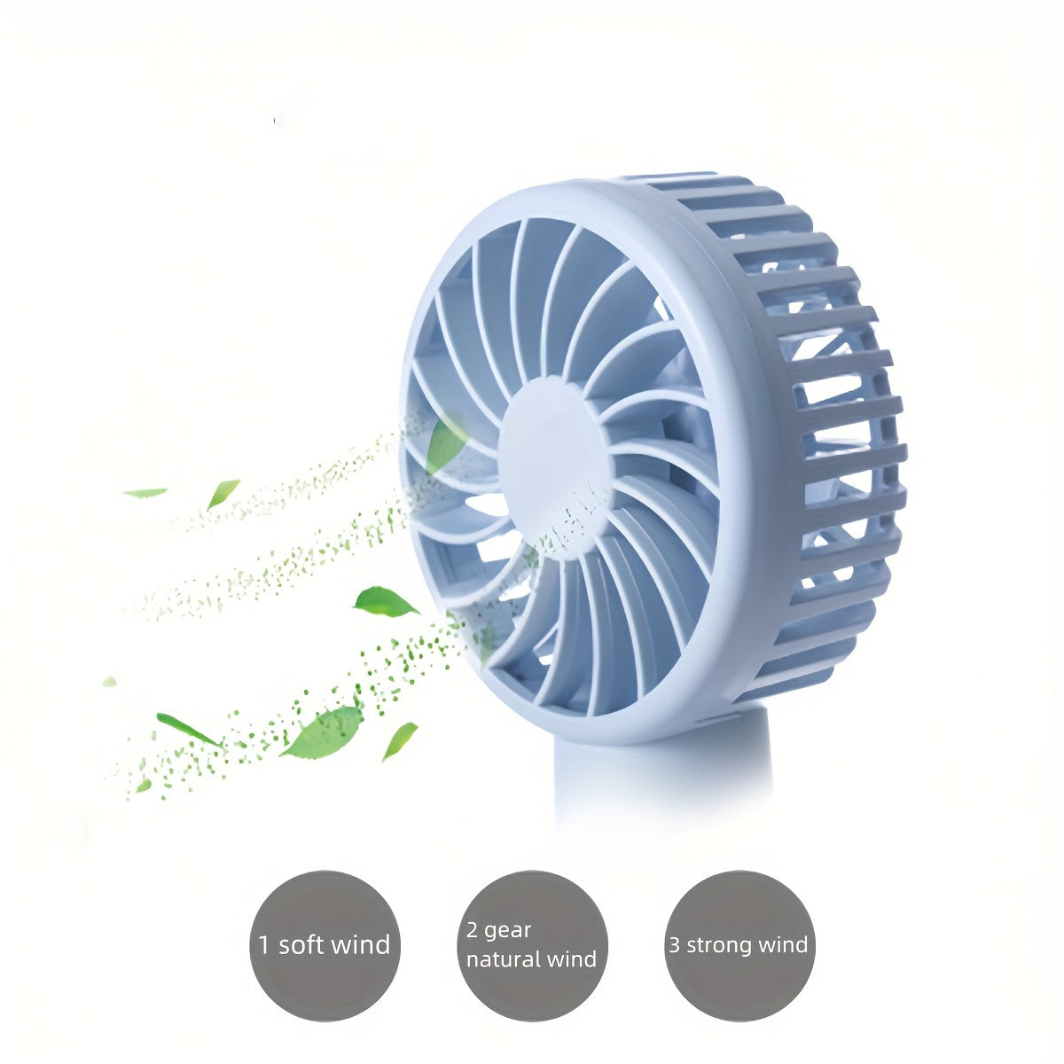 Portable USB Rechargeable Personal Cooling Fan with Key Control and Lithium Battery