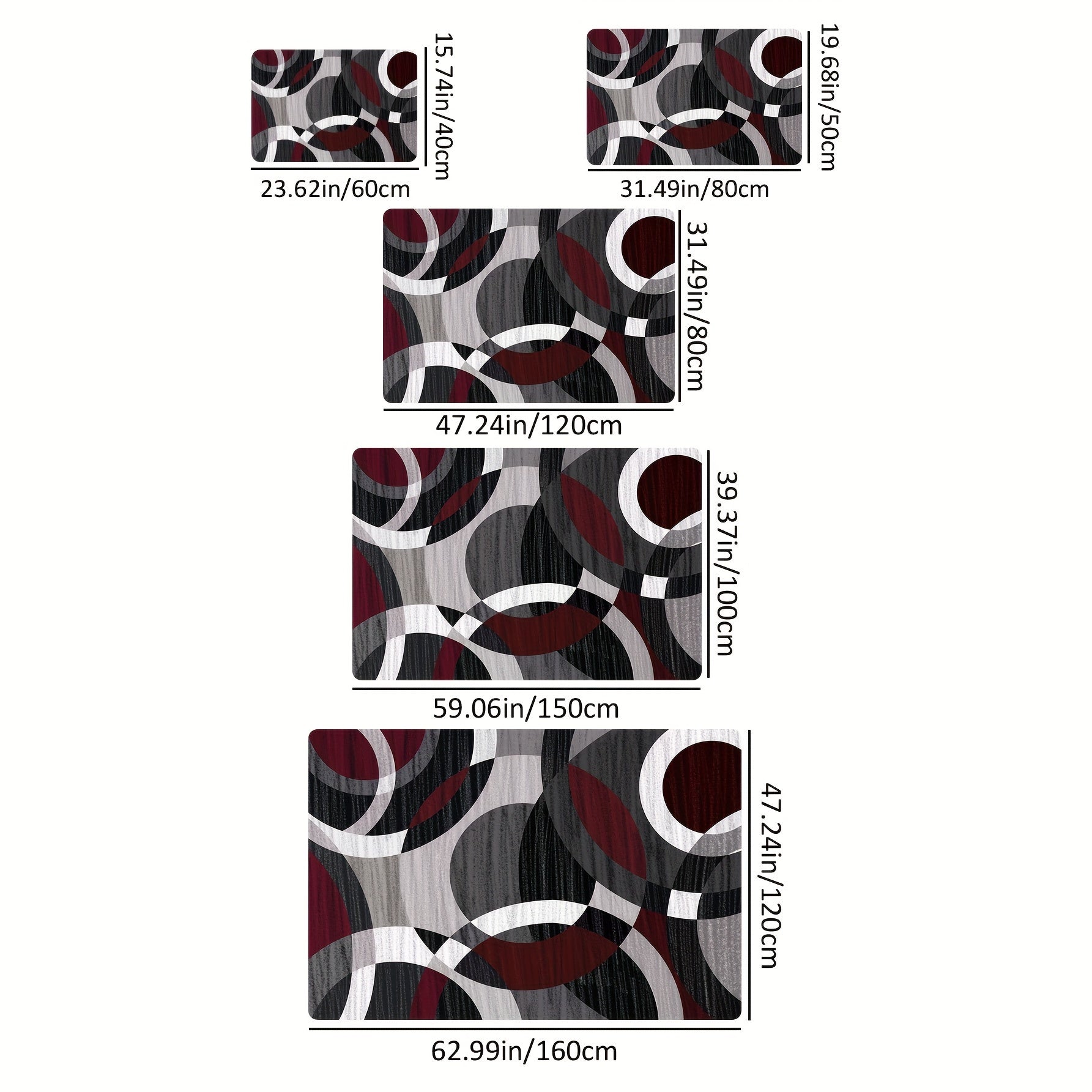 Zamonaviy Nordik geometrik naqshli gilam, mashina bilan yuviladigan pol matosi, mehmonxona va yotoq xonasi uchun