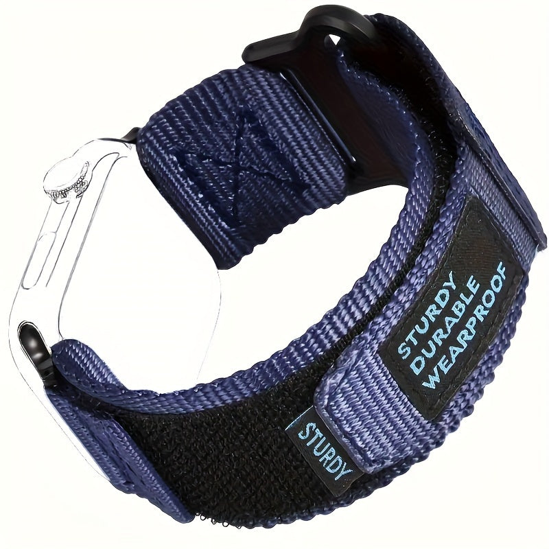 Men's Tactical Nylon Watch Strap Compatible with iPhone Watch Series 1-9 Ultra 2 38mm 42mm 44mm 45mm 49mm