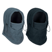 Thermal Fleece Balaclava Hood with Adjustable Drawstrings for Winter Outdoor Sports