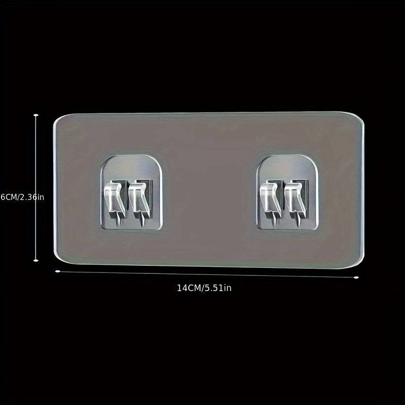 6-Pack Modern Plastic Wall Hooks for Kitchen and Bathroom Storage