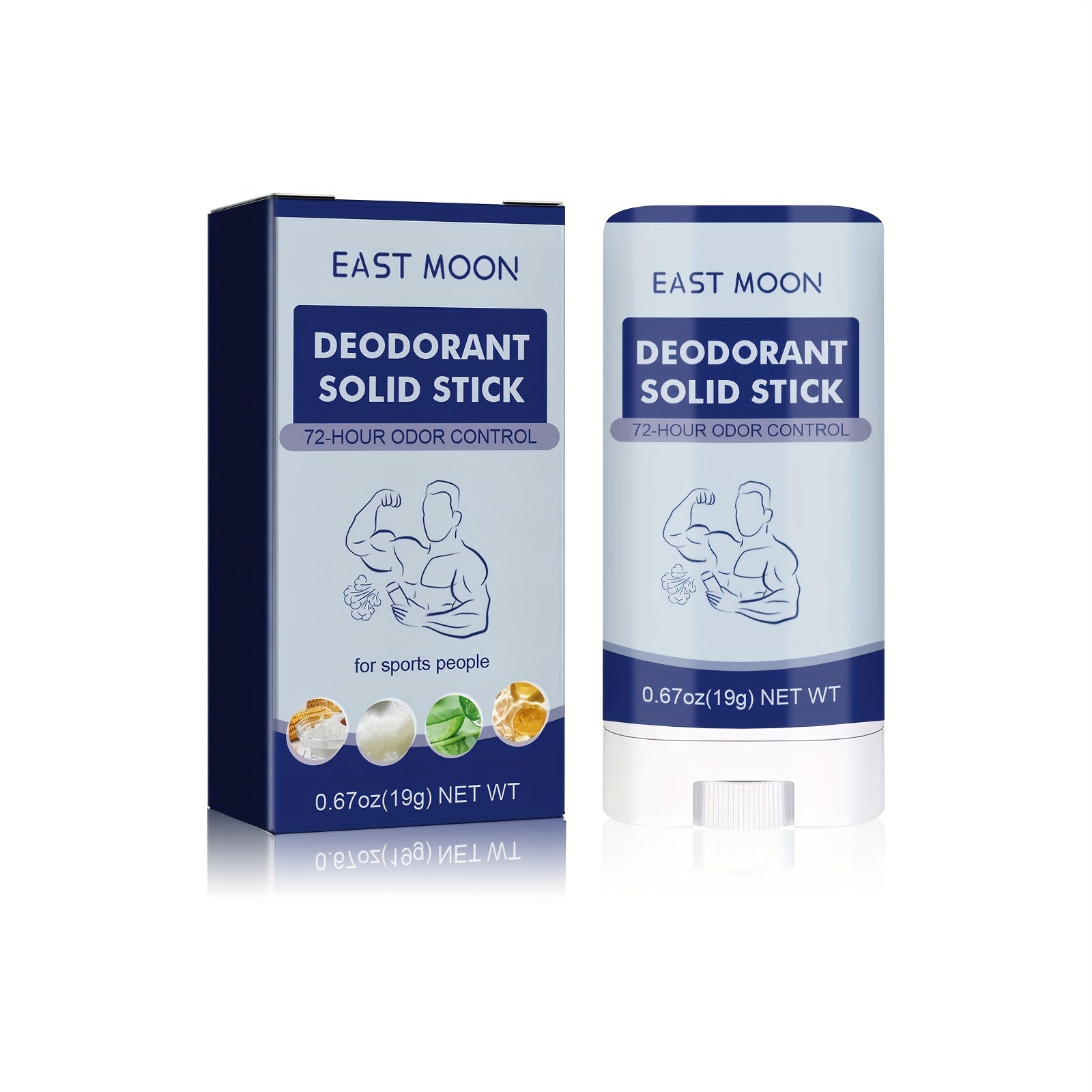 Men's Solid Deodorant Stick 72-Hour Odor Protection Long-Lasting Fragrance