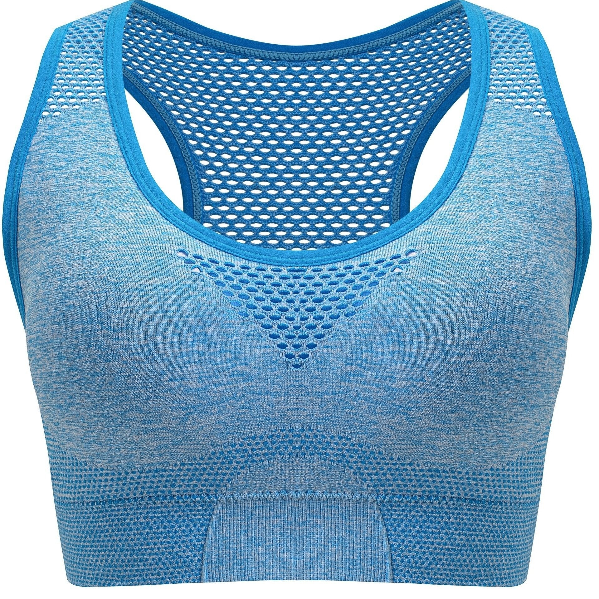 Sujetador deportivo transpirable sin costuras para mujer talla plus, soporte bajo, top de yoga