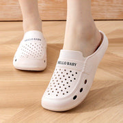 Women's Breathable Openwork Sandals Flat Slip-On Summer Indoor Outdoor