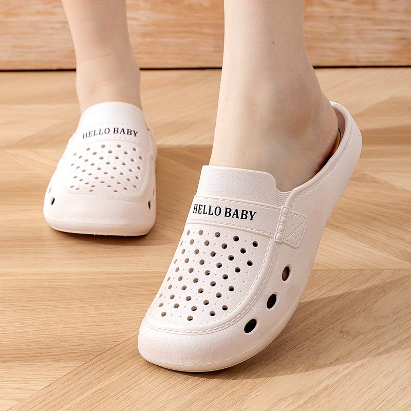 Women's Breathable Openwork Sandals Flat Slip-On Summer Indoor Outdoor