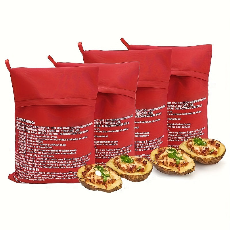 Microwave Baked Large Potato Bags 2-Pack or 4-Pack for Sweet Potatoes and Corn