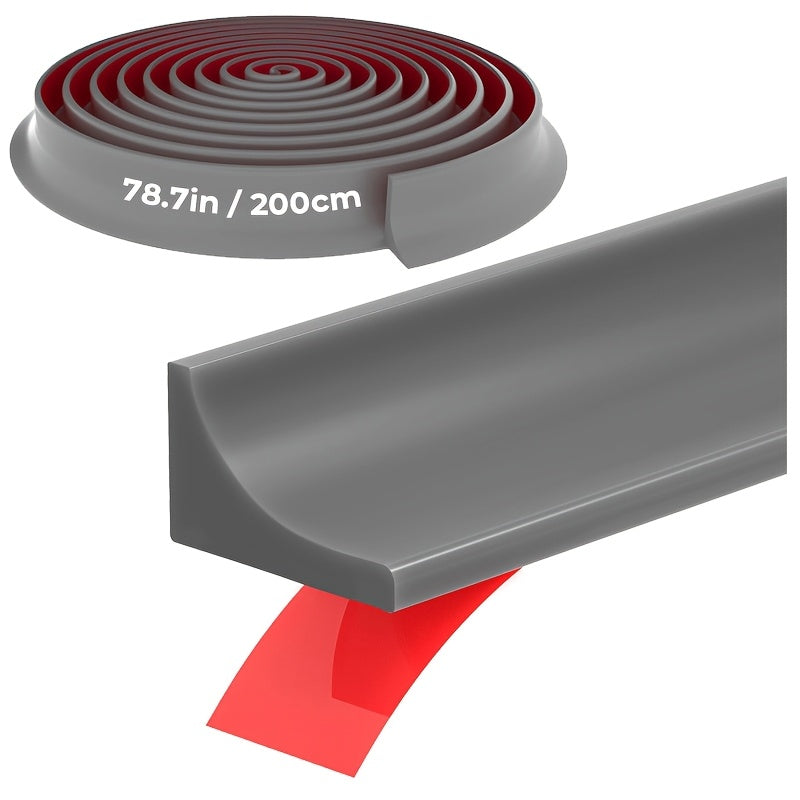 Plastic Waterproof Water Dam Barrier Strip Self-Adhesive for Shower Sink Tub