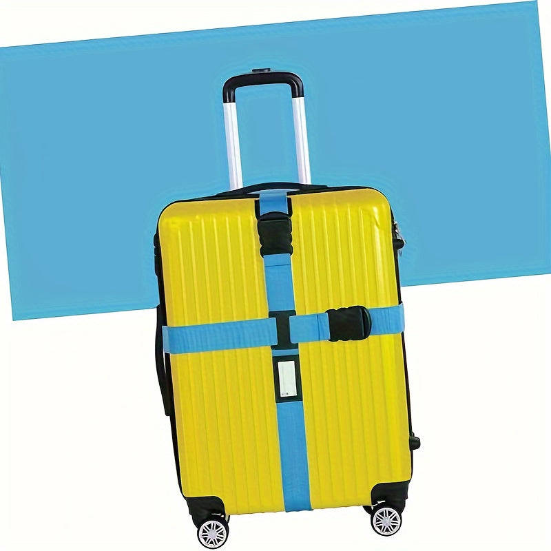 Nylon Luggage Strap with Combination Lock, Adjustable Travel Suitcase Belt, Pack of 1