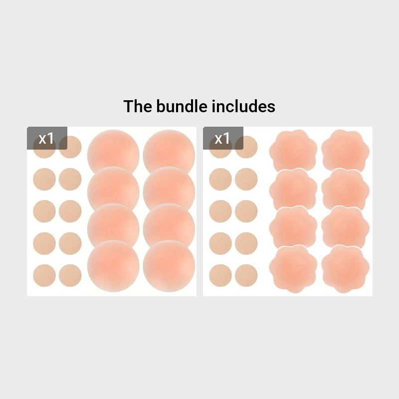 Self-Adhesive Silicone Nipple Covers 9 Pairs Invisible Strapless Breast Lift Women