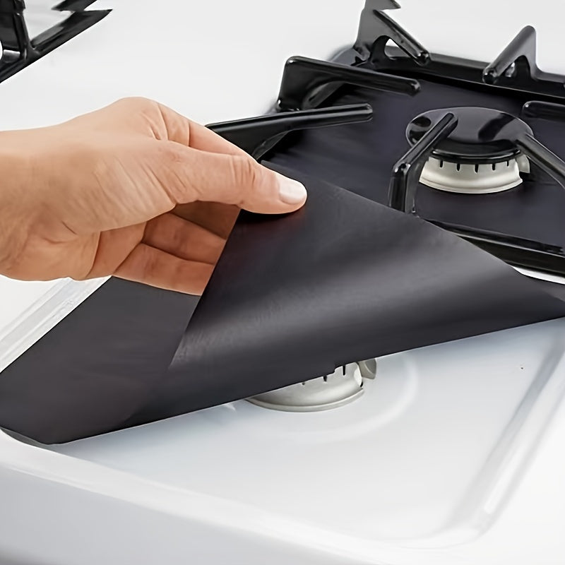 Set of 4 Reusable Gas Stove Burner Protectors High-Temperature Resistant Kitchen Accessories