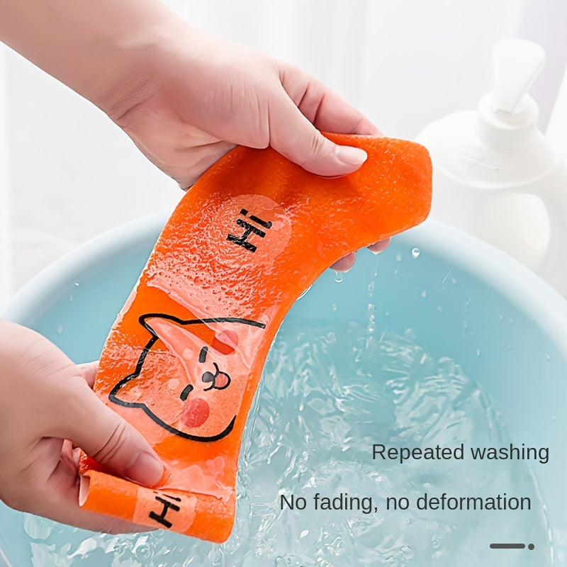 Reusable Animal Print Toilet Seat Cushion Gray Blue Orange Green Soft Fabric Half-Round Non-Slip