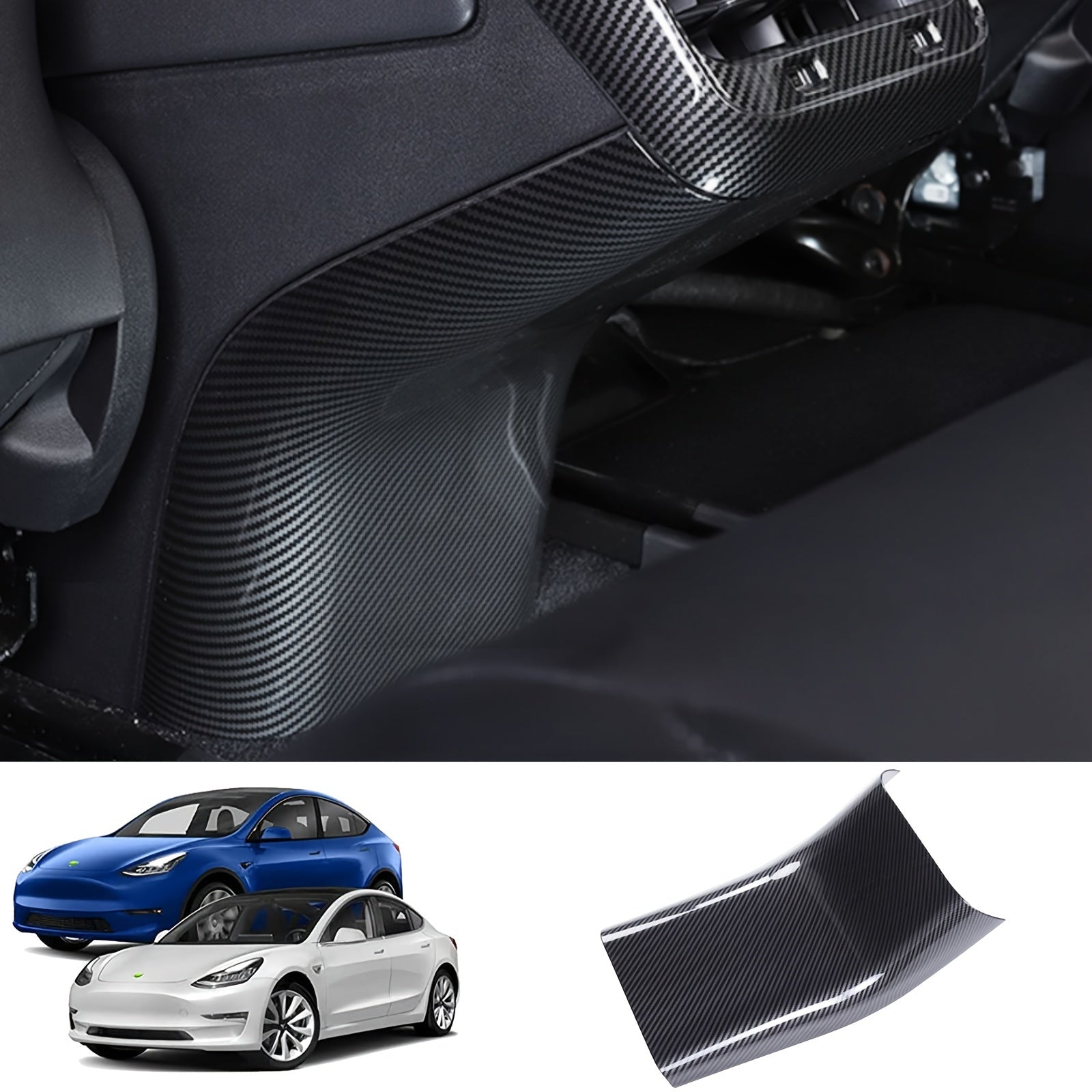 Rear Kick Guard Plate for Tesla Model 3/Y Plastic ABS Center Control Decoration