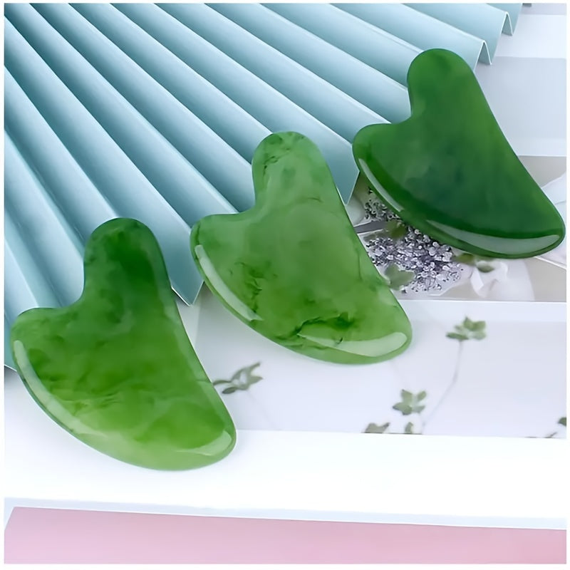 Yuz Gua Sha asbob yuz, bo'yin va tanaga mo'ljallangan yurak shaklidagi rezin yuz massaj taxtasi