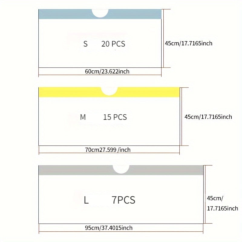 20/15/7pcs bolsas de plástico desechables para arena de gato de gran tamaño y extra gruesas