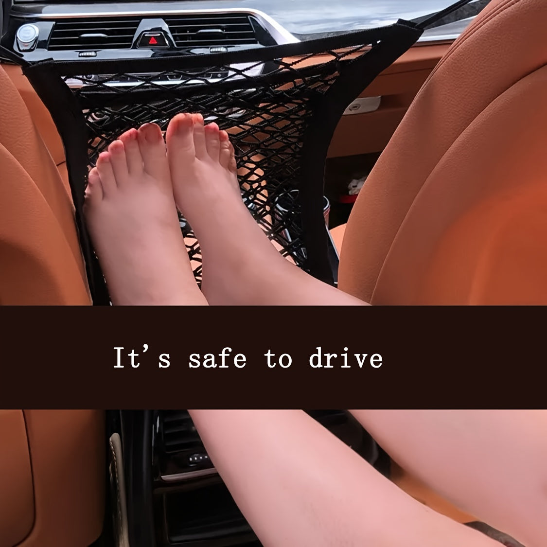 Red de almacenamiento universal para asiento de coche para organización de seguridad infantil