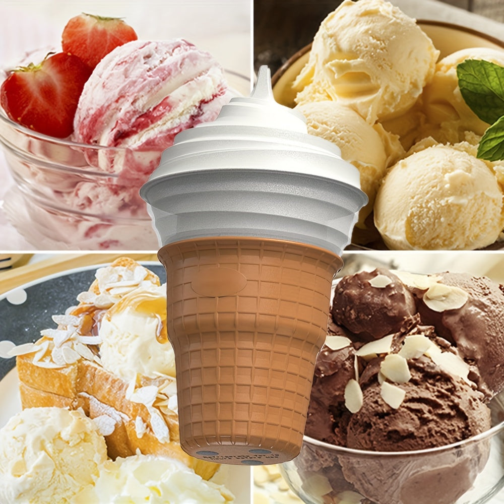 Mini Electric Ice Cream Maker Stainless Steel Bowl USB Power Frozen Treats