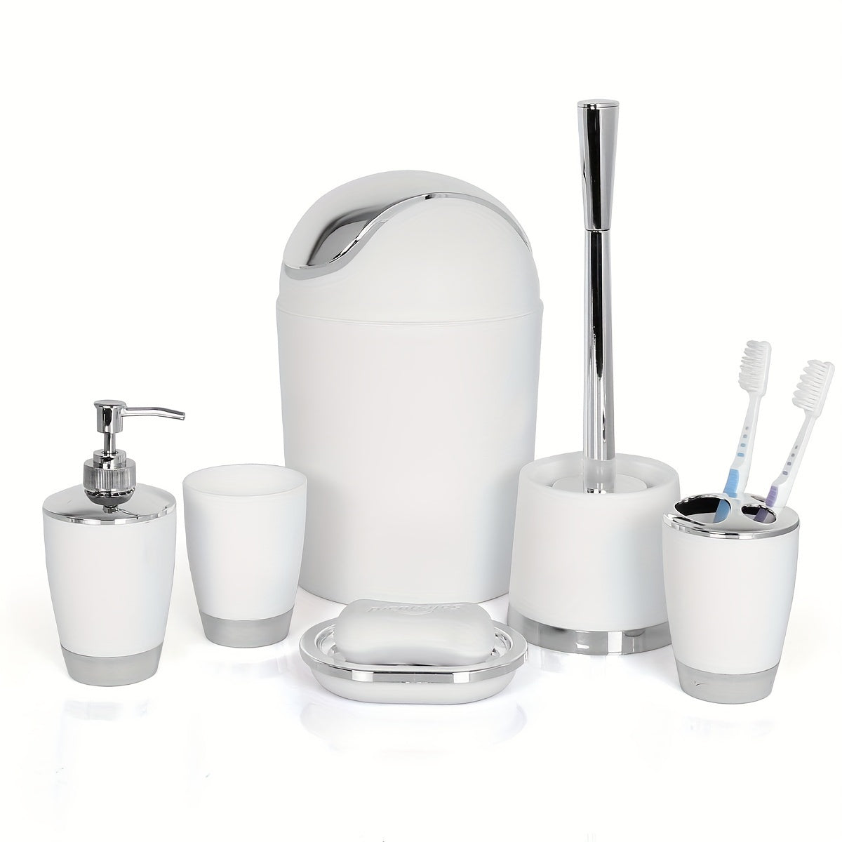 Juego de accesorios de baño de 6 piezas para decoración de baño y regalo de inauguración