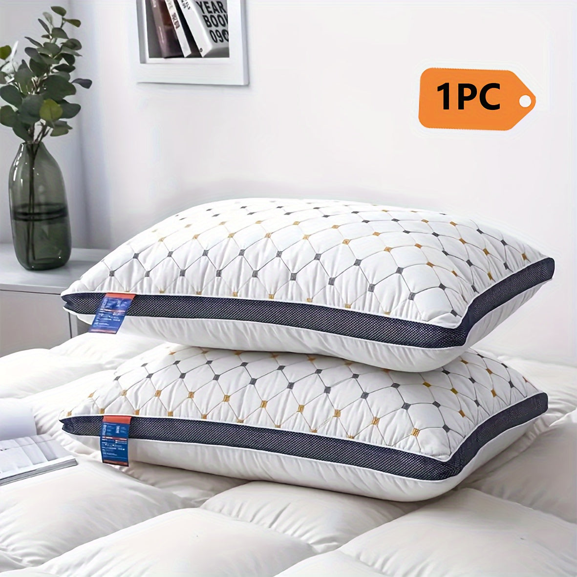 Cervical Pillow Breathable Soft Skin-Friendly Support for Side and Back Sleepers