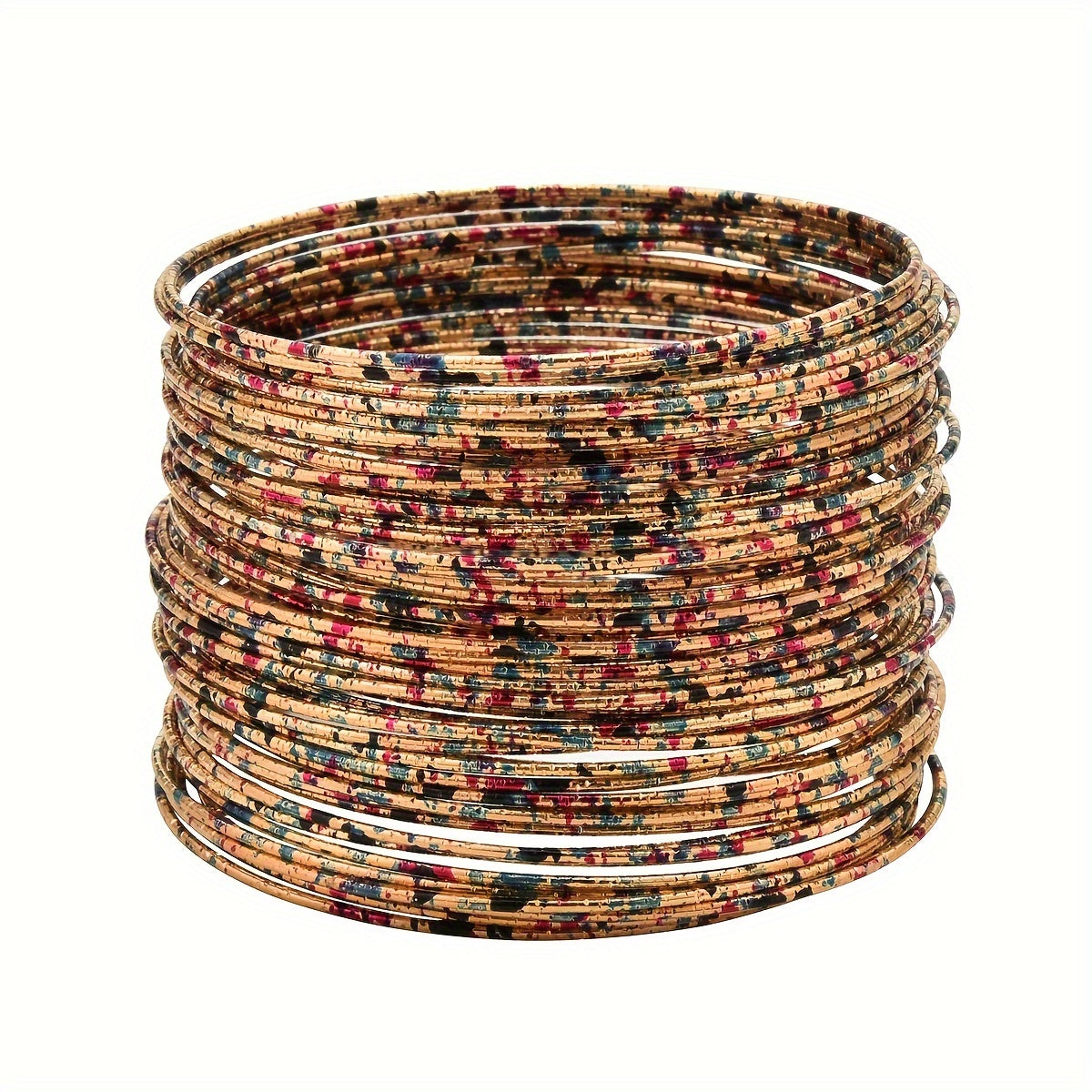 Conjunto de pulseras de cuentas, 60 piezas, estilo boho, joyería de aleación para mujeres y niñas