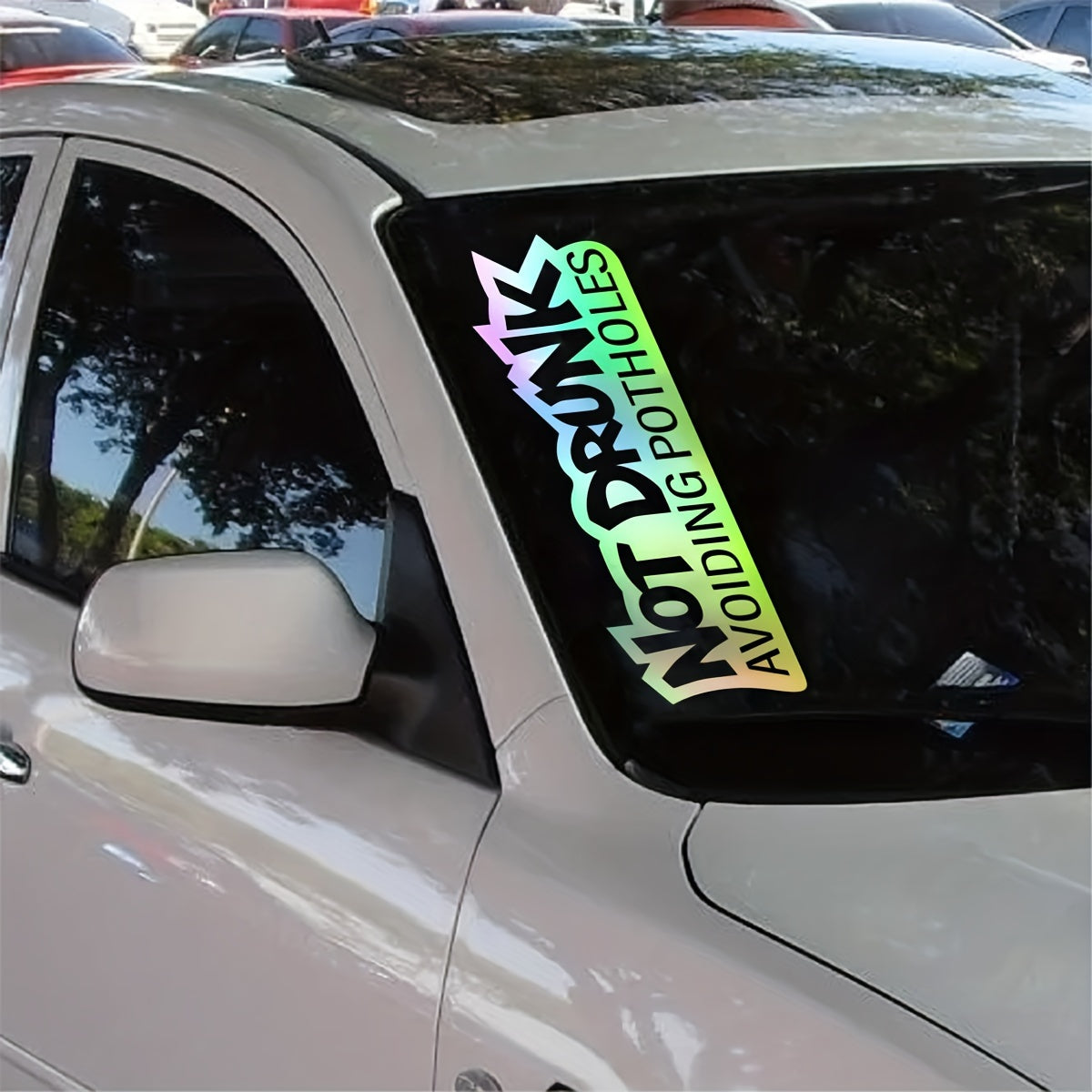 Унисекс виниловая наклейка с самоклеящимся глиттером и геометрическим узором для украшения окон автомобиля