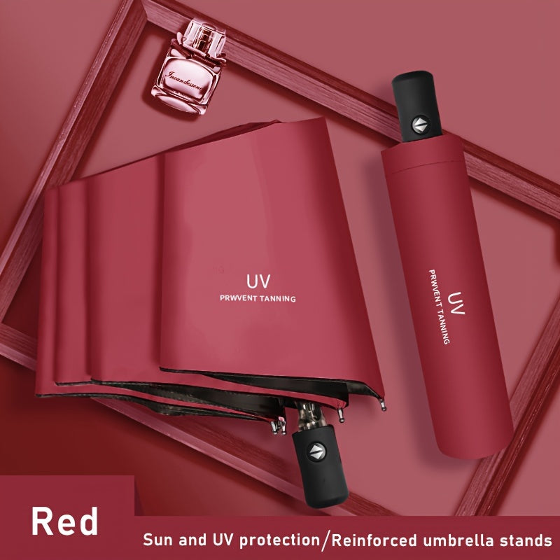 Прочный компактный зонт с автоматическим открыванием для студентов, идеален для защиты от солнца и дождя.