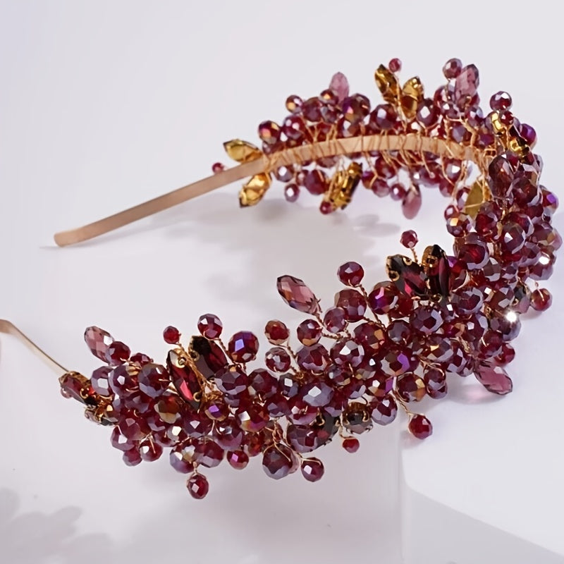 Women's Rhinestone Headband Tiara Bridal Hair Accessory for Weddings and Parties