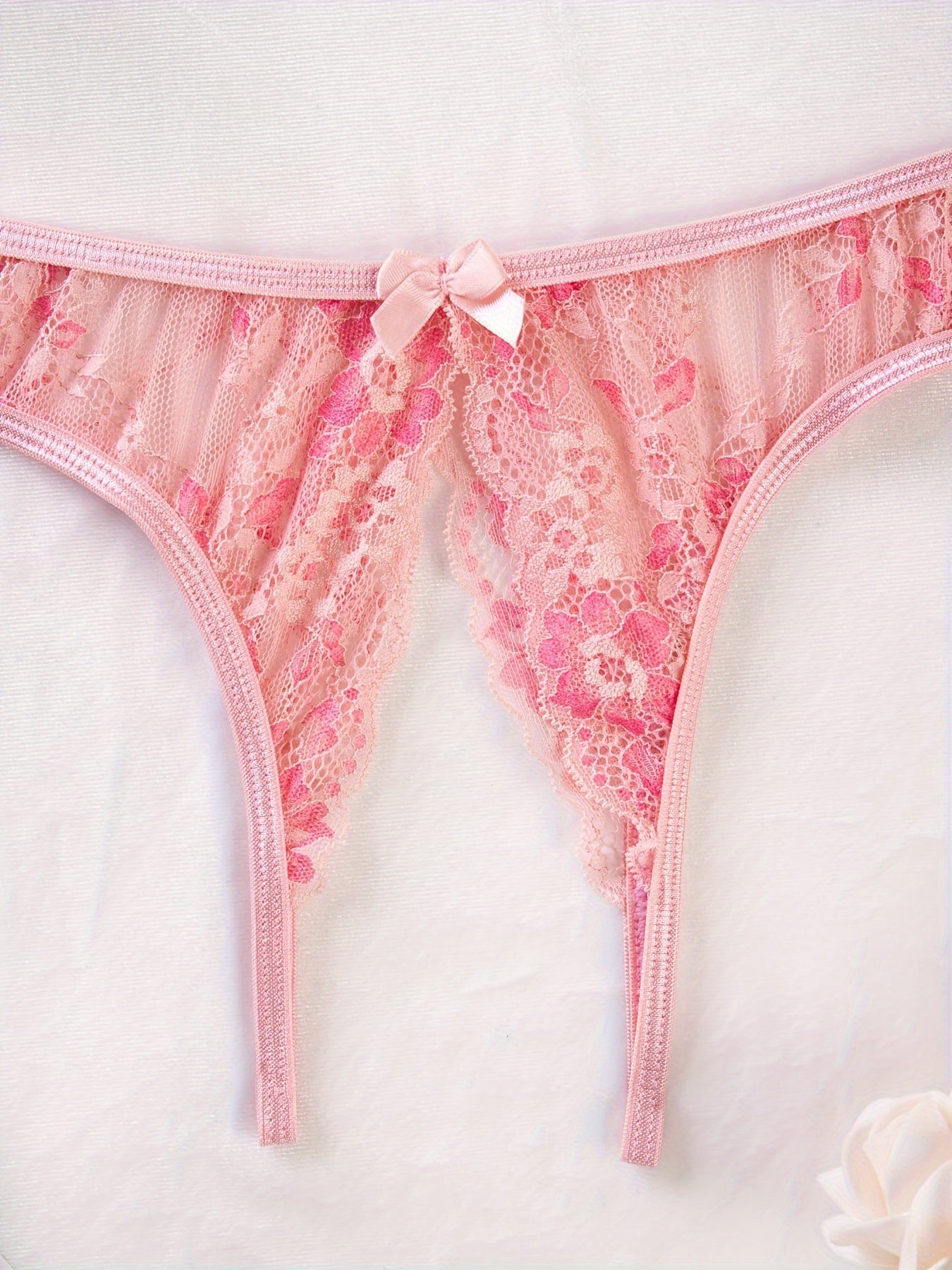 Plus Size Floral Lace Panties Semi-Sheer Comfortable Fit Lingerie