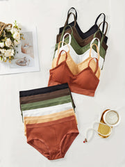 Seamless Lingerie Set for Women with Breathable Fabric and Comfortable Fit (6 Pack)