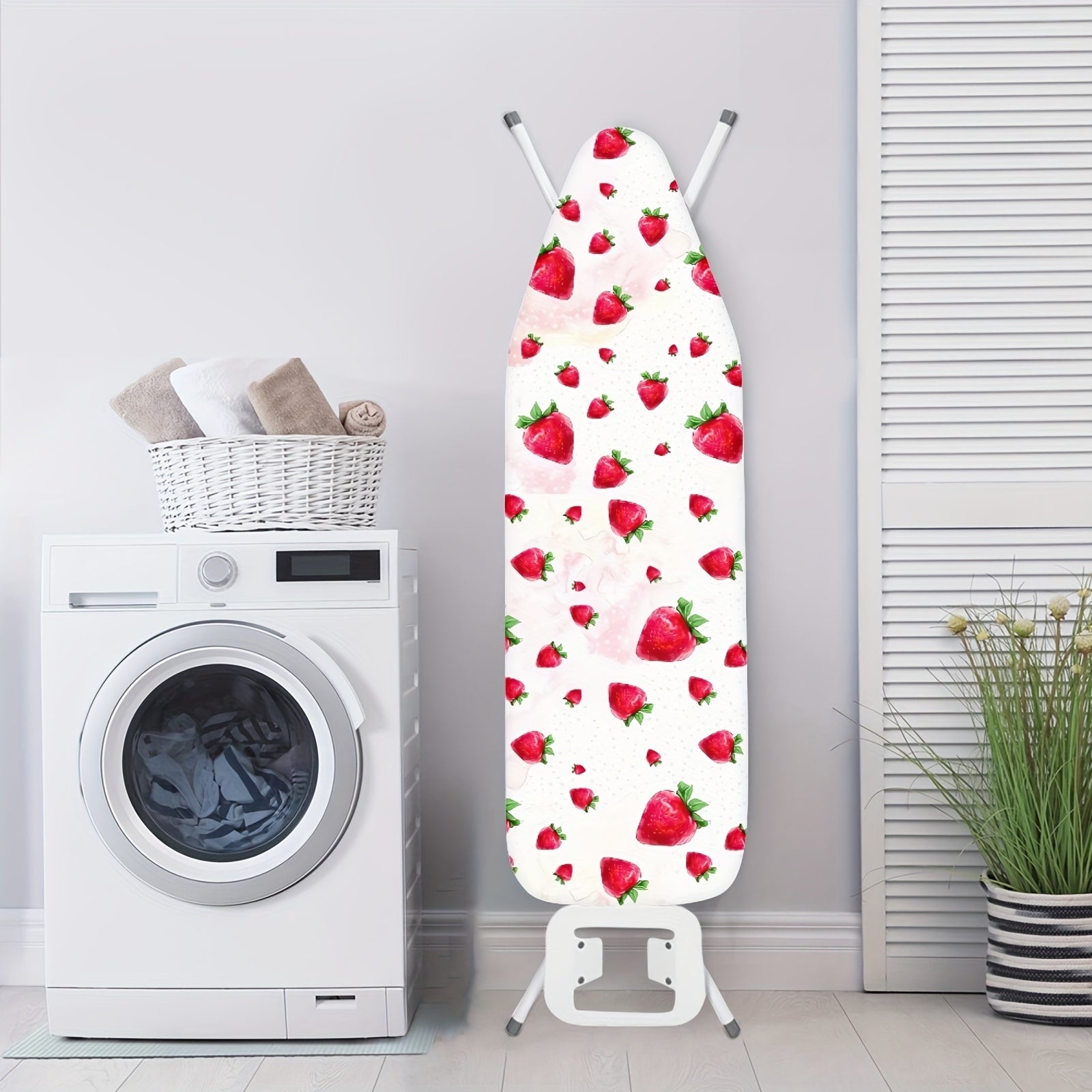 Temirlangan tajribangizni Qizilchali Print Temirlangan Taxta Qopqog'i bilan yaxshilang. Ushbu issiqqa chidamli va mustahkam qopqoq vintage dizayni bilan sizning kir yuvish xonangizga uslub qo'shadi. Oson o'rnatish va himoya qiluvchi, tozalash oson.