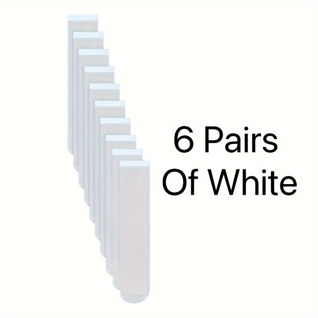 Plus Size Women's Casual Calf Socks Set of 6 Solid Color Knee-High Thin Stretchy Summer Socks