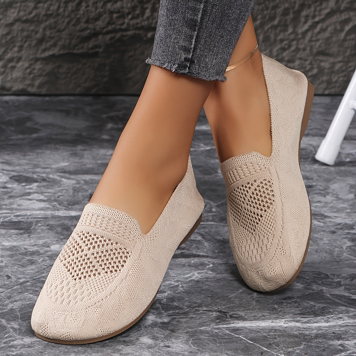 Zapatos de mujer de pie ancho de gran tamaño cómodos para todas las estaciones, interiores y exteriores