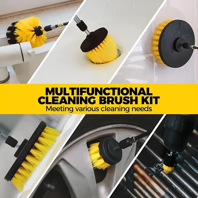 39-Piece Power Scrubber Brush Set for Bathroom Kitchen Car Floors Cordless Manual