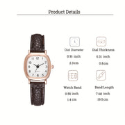 Women's Quartz Watch with PU Leather Strap and Zinc Alloy Case