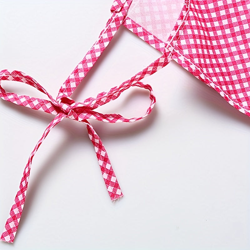 Polyester apron, turli ranglarda qiziqarli quyon multfilm dizayni bilan, pishirish va oshxona ishlari uchun ideal. Quvvatlash uchun sozlanadigan kamarlar.
