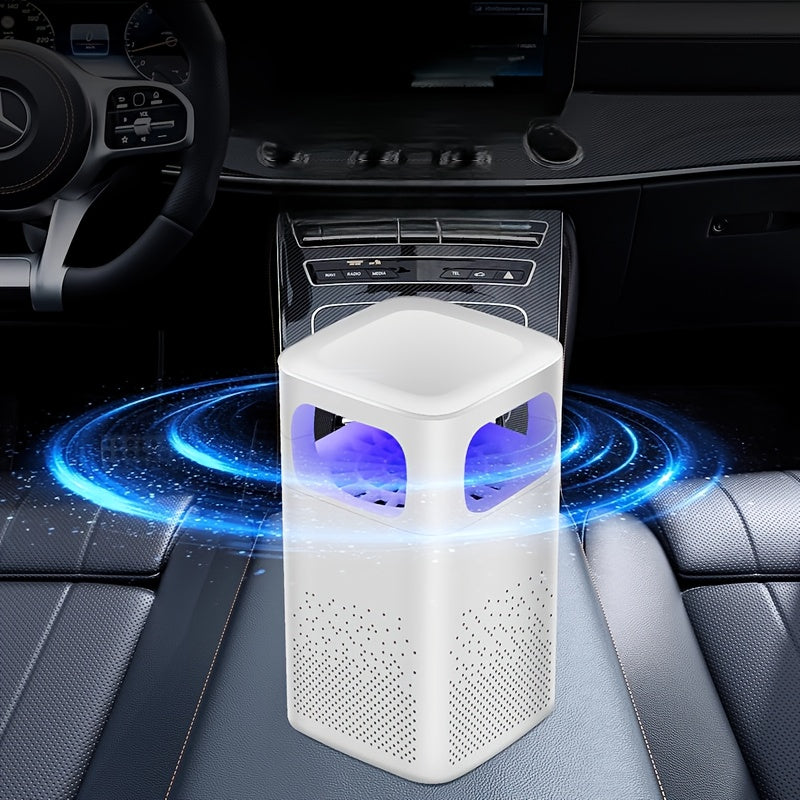 Indoor Air Purifier White Blue LED Smoke Odor Elimination USB Powered