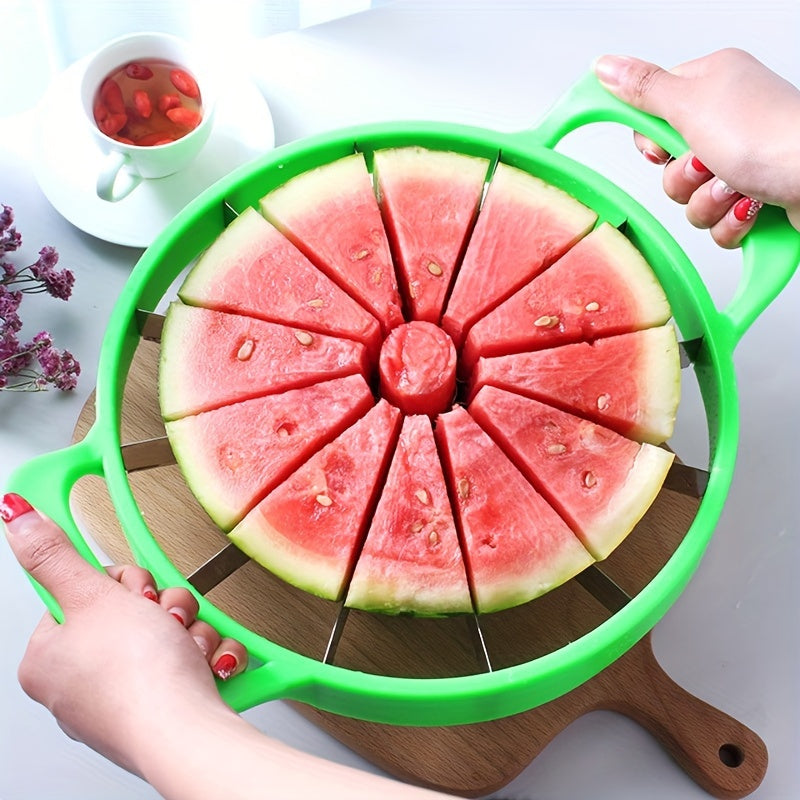 Stainless Steel Watermelon Slicer with Non-Slip Handle for Kitchen Use