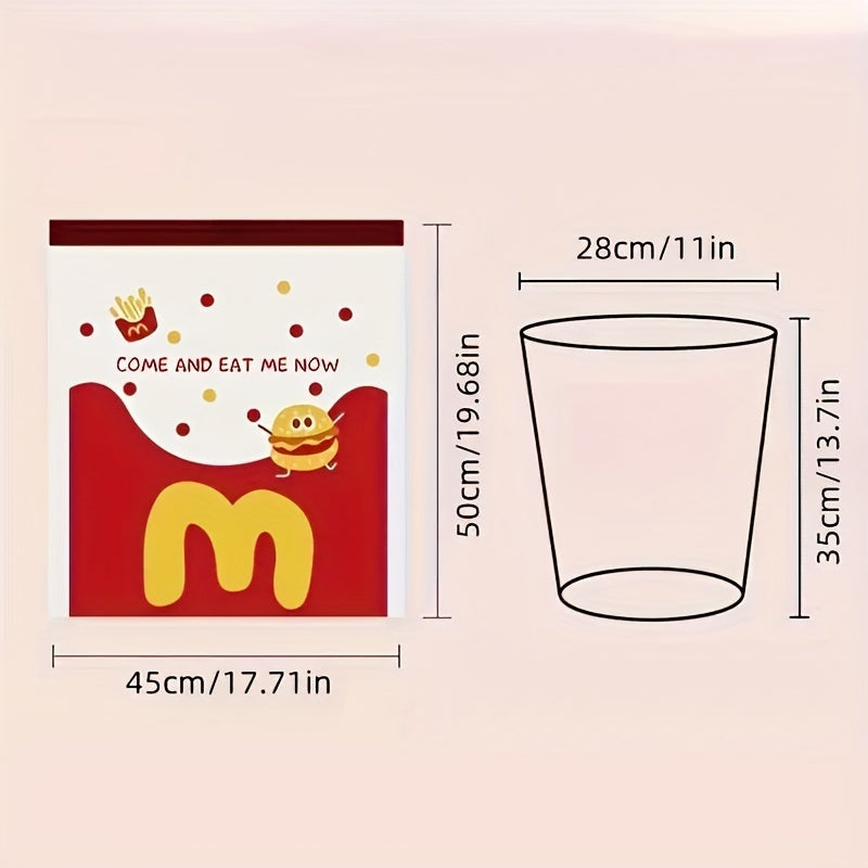 60 Thickened Disposable Trash Bags with M Design for Kitchen, Bedroom, Living Room