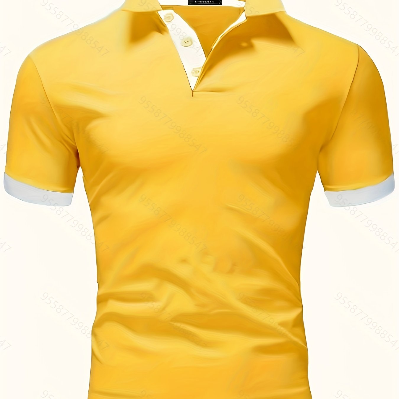 Katta o'lchamdagi erkaklar uchun qisqa yengli tor kesimli golf ko'ylagi.