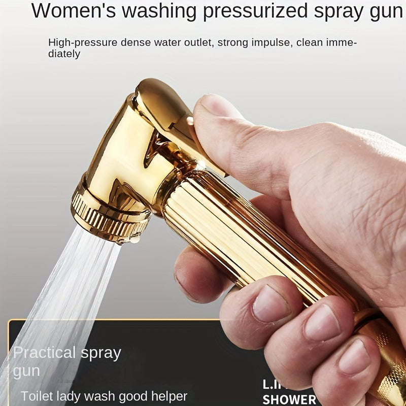 Black and Gold Shower System with Rainfall Head Handheld Spray 4-Function Tub Faucet