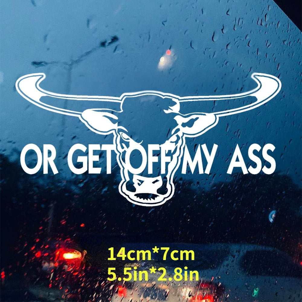 Funny Bull Car Sticker 14x7cm Vinyl 4x4 Vehicle Decal