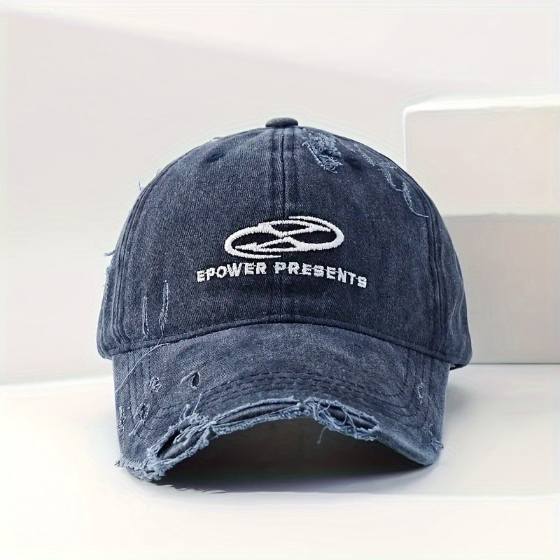 Vintage Distressed Embroidered Baseball Cap for Men Cotton Lightweight Casual Unisex