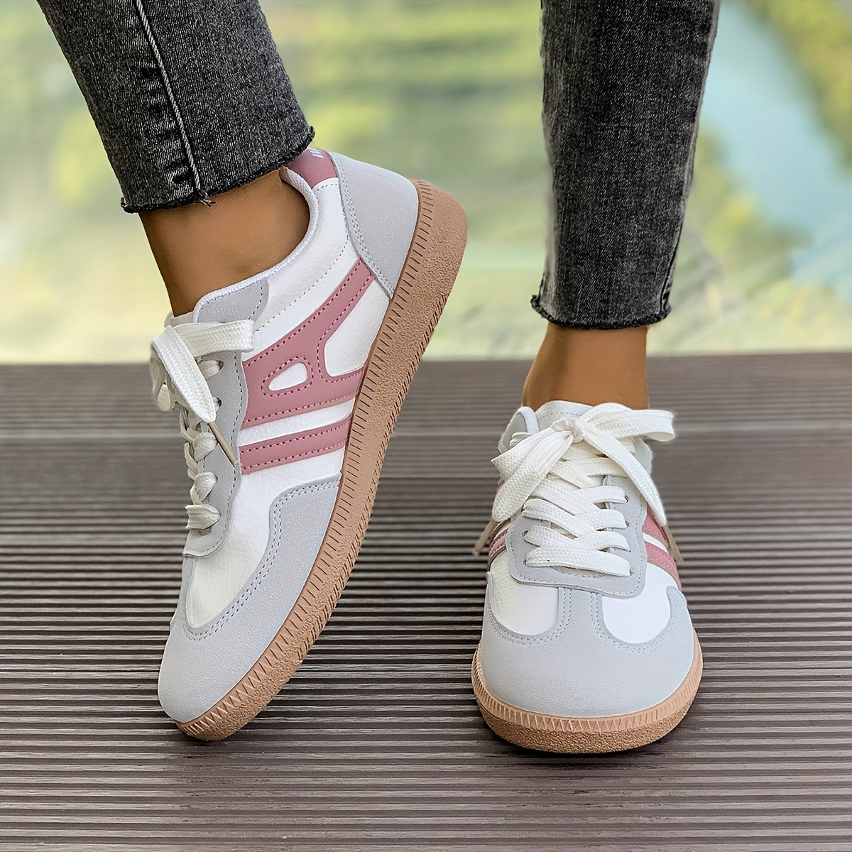 Women's Slip-On Sneakers All-Season PU Non-Slip Casual Loafers