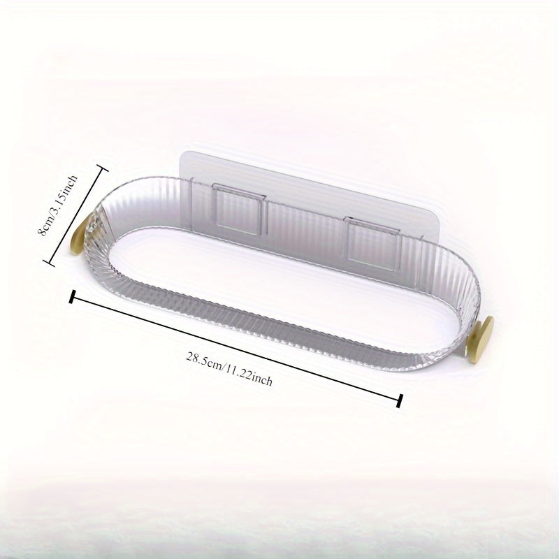 No-Drill Wall-Mounted Shoe Rack Bathroom Organizer Plastic Storage Shelf